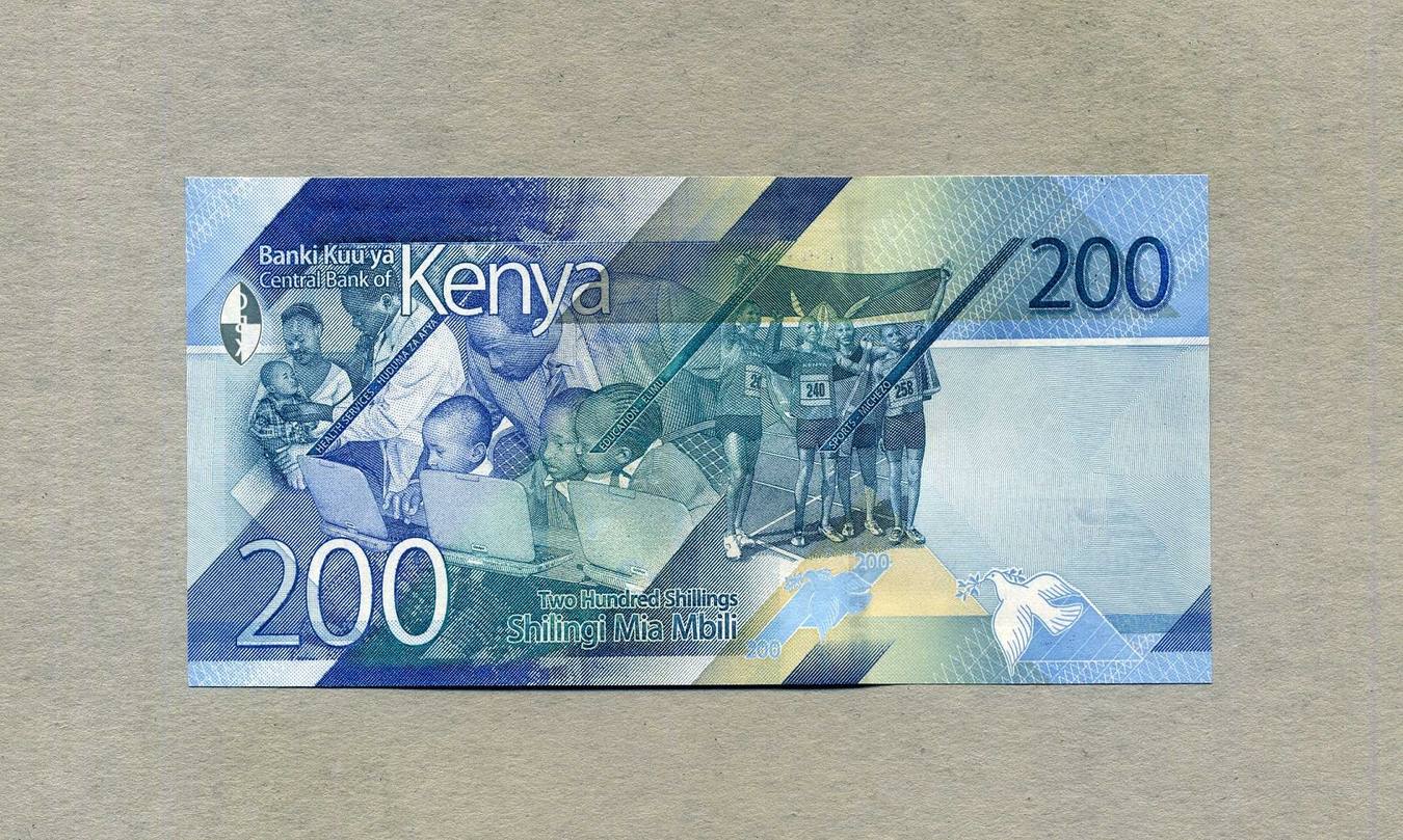 Kenya 200 Shillings New Design 2019 P 54a Unc Kassenfrisch MA