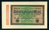 Geldscheine der Inflation 1919-1924 20.000 Mark Ros.84b