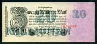 Geldscheine der Inflation 1919-1924 20 Mio. Mark Ros.96b