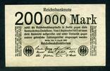 Geldscheine der Inflation 1919-1924 200.000 Mark Ros.99b