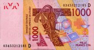 West-Afrikanische Staaten 1.000 Francs Pick 415D.a