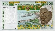 West-Afrikanische Staaten 500 Francs Pick 210k.i