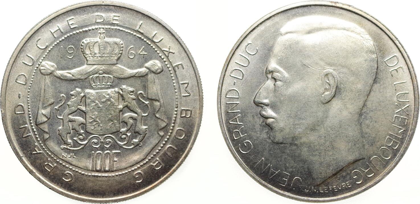 Luxembourg 100 Francs 1964 Großherzog Jean 1964 2000 vz unz MA Shops