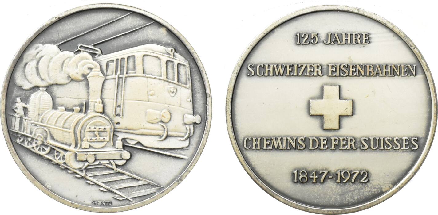 Medaille Jahre Schweizer Eisenbahnen Vz Ma Shops