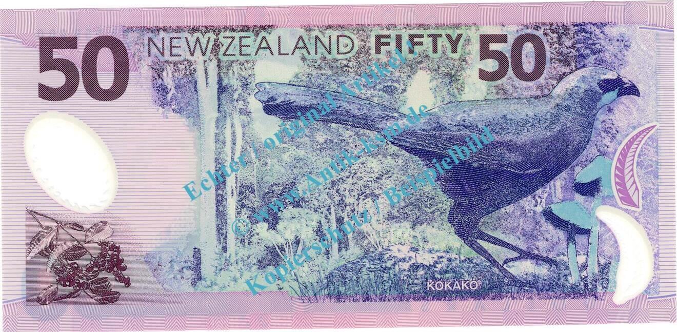 1999 Banknote Neuseeland New Zealand 50 Dollar Schein In Unc Kfr