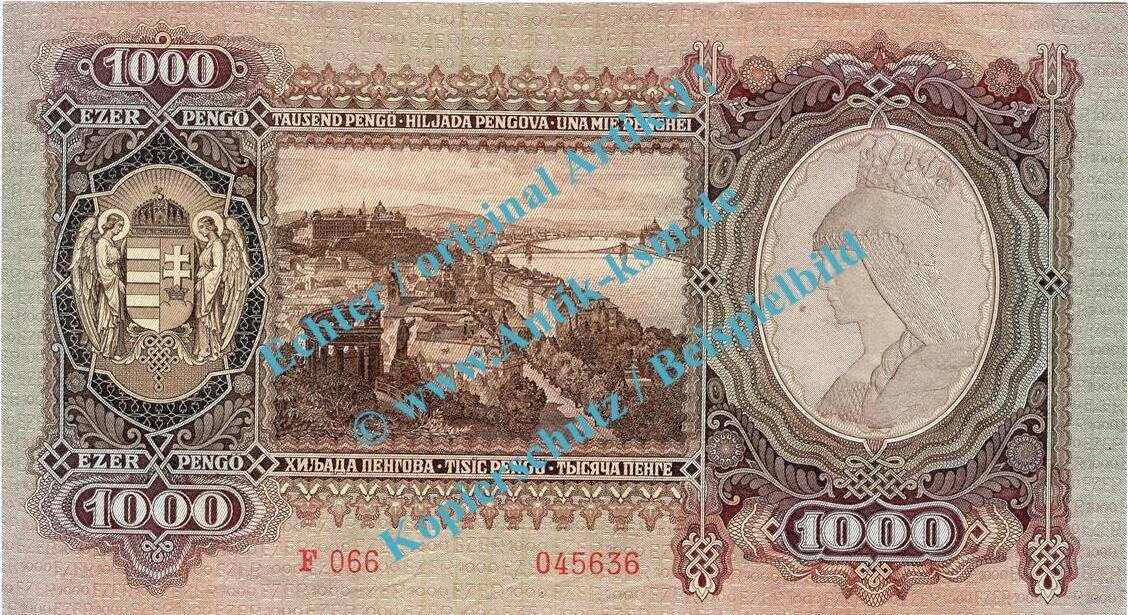 Pengo Banknote Ungarn Hungary Pengo Schein Von In