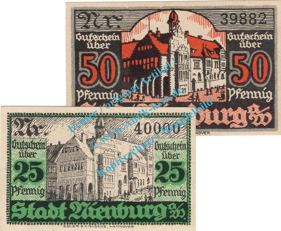 Notgeld De Scheine Kpl O D Nienburg Weser Notgeld Set Mit