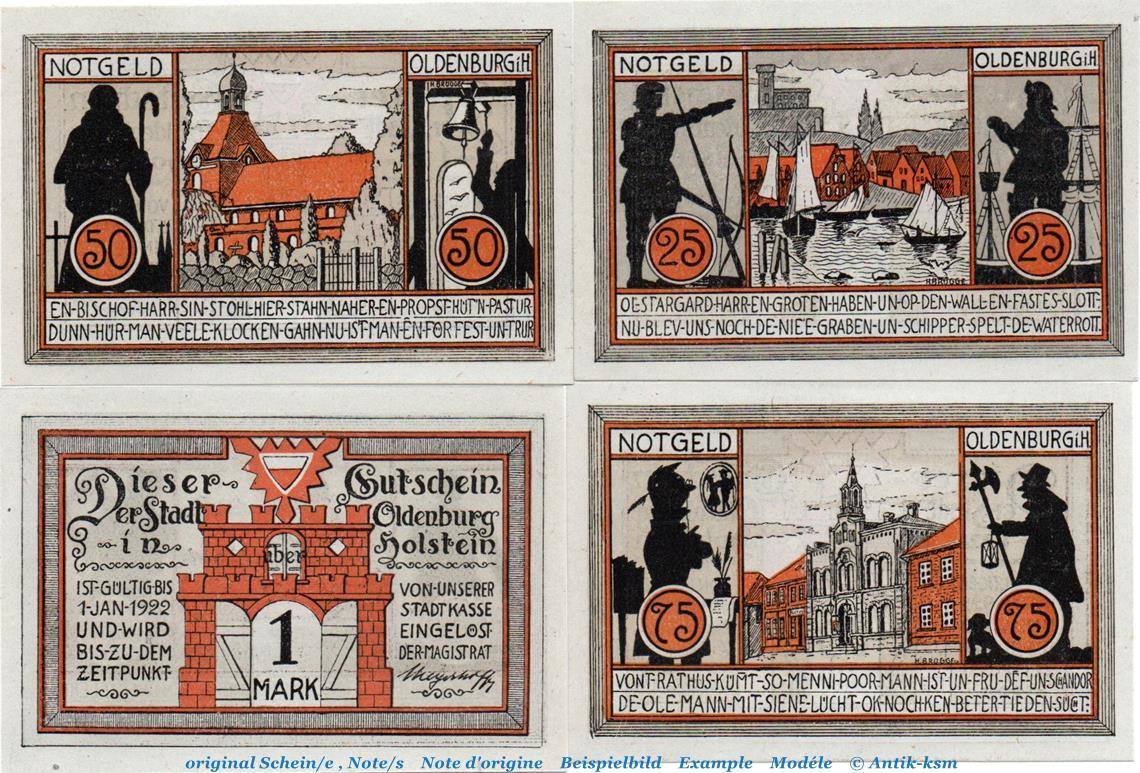 Scheine Kpl X Notgeld Der Stadt Oldenburg Set Mit