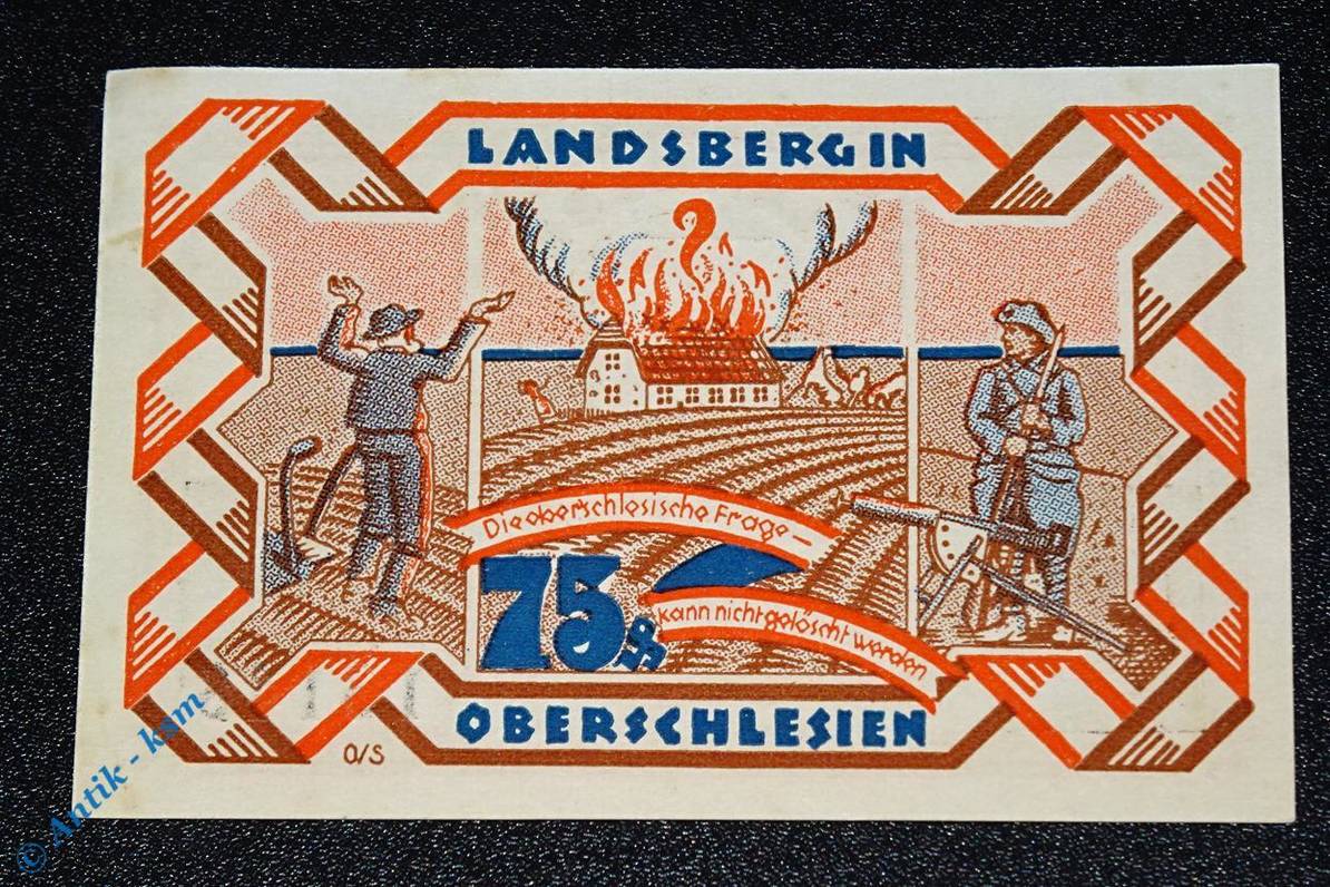 Notgeld DE 75 Pf Nr 3 Mai 1921 Notgeld Landsberg 75 Pfennig Schein Nr