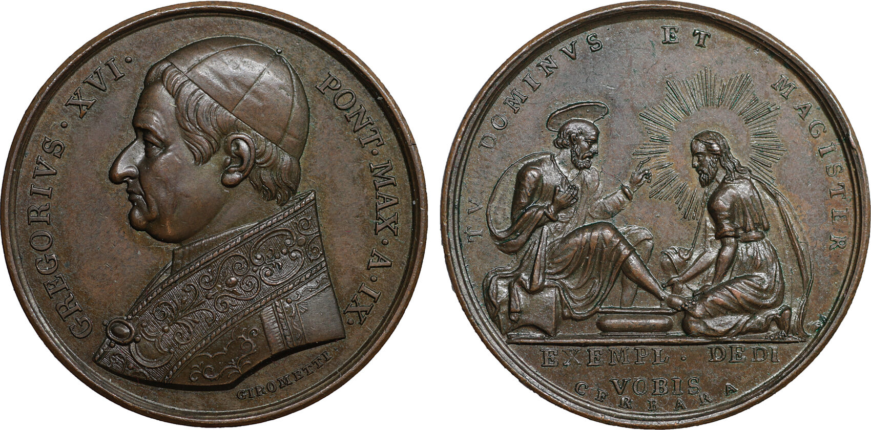 Papal States Kirchenstaat Medal Maundy Gregory Xvi