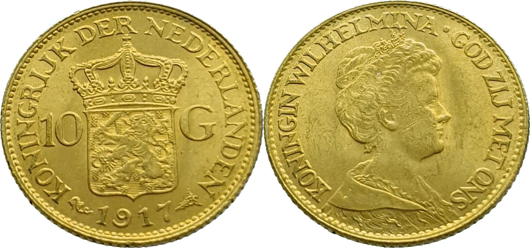 Nederland Gulden Wilhelmina Gold Vz Ma Shops