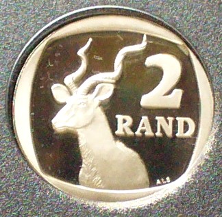 Südafrika 2 Rand 1998 S 222 Bro N galv Staatswappen UMZANTSI