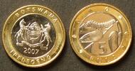 Botswana 5 Pula S.31 / BiMe / Staatswappen - Raube des Kaiserfalters