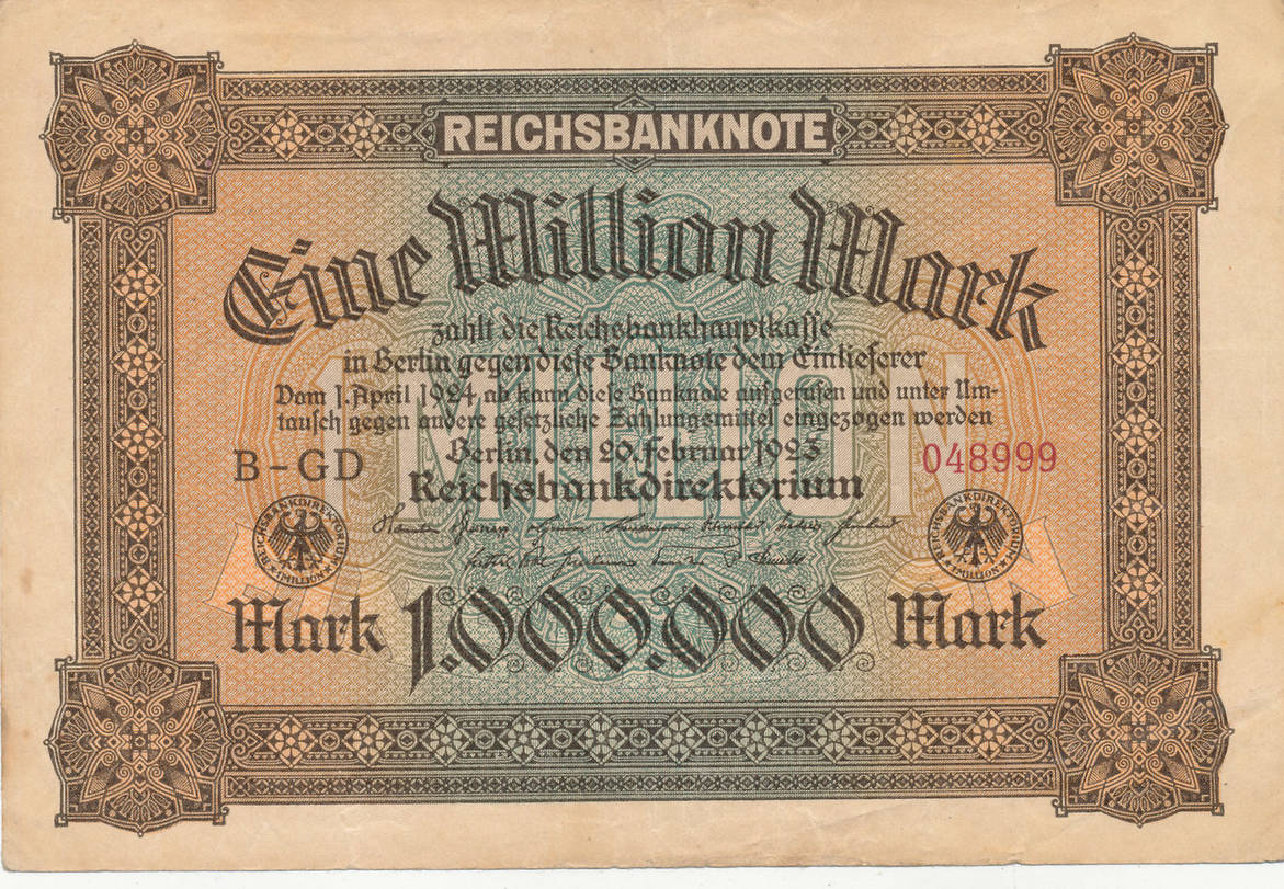 Deutsches Reich Weimarer Republik 1 Million Mark 1923 Ro 85a Wz