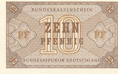 Deutschland BRD 10 Pfennig 1967 Bundeskassenschein Kassenfrisch I