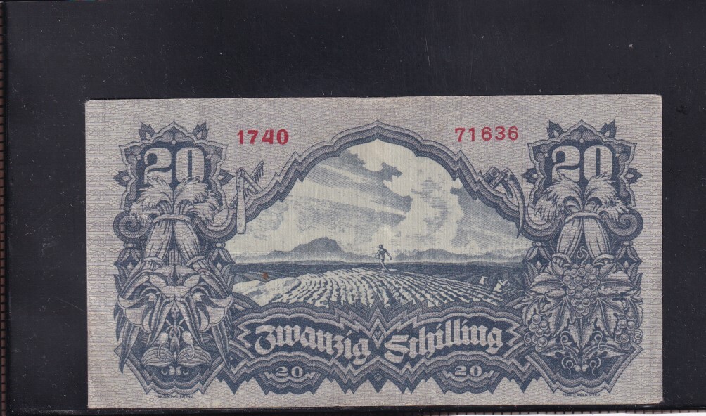 Österreich 20 Schilling 1945 ohne Wz gebraucht III MA Shops