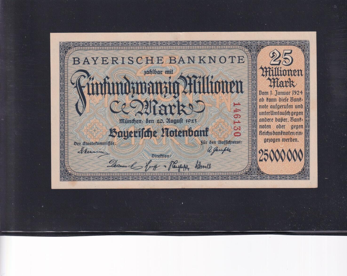 Bayern Bayerische Notenbank Mio Mark L Nderbank Bay