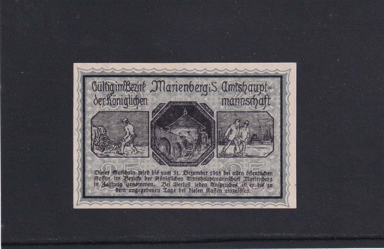 Deutsches Reich Sachsen 25 Pfennig 1917 Marienberg