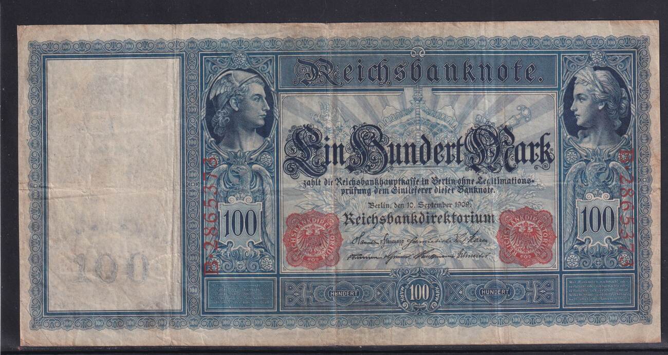 Kaiserreich Reichsbanknote Mark Ro Deu Serie B