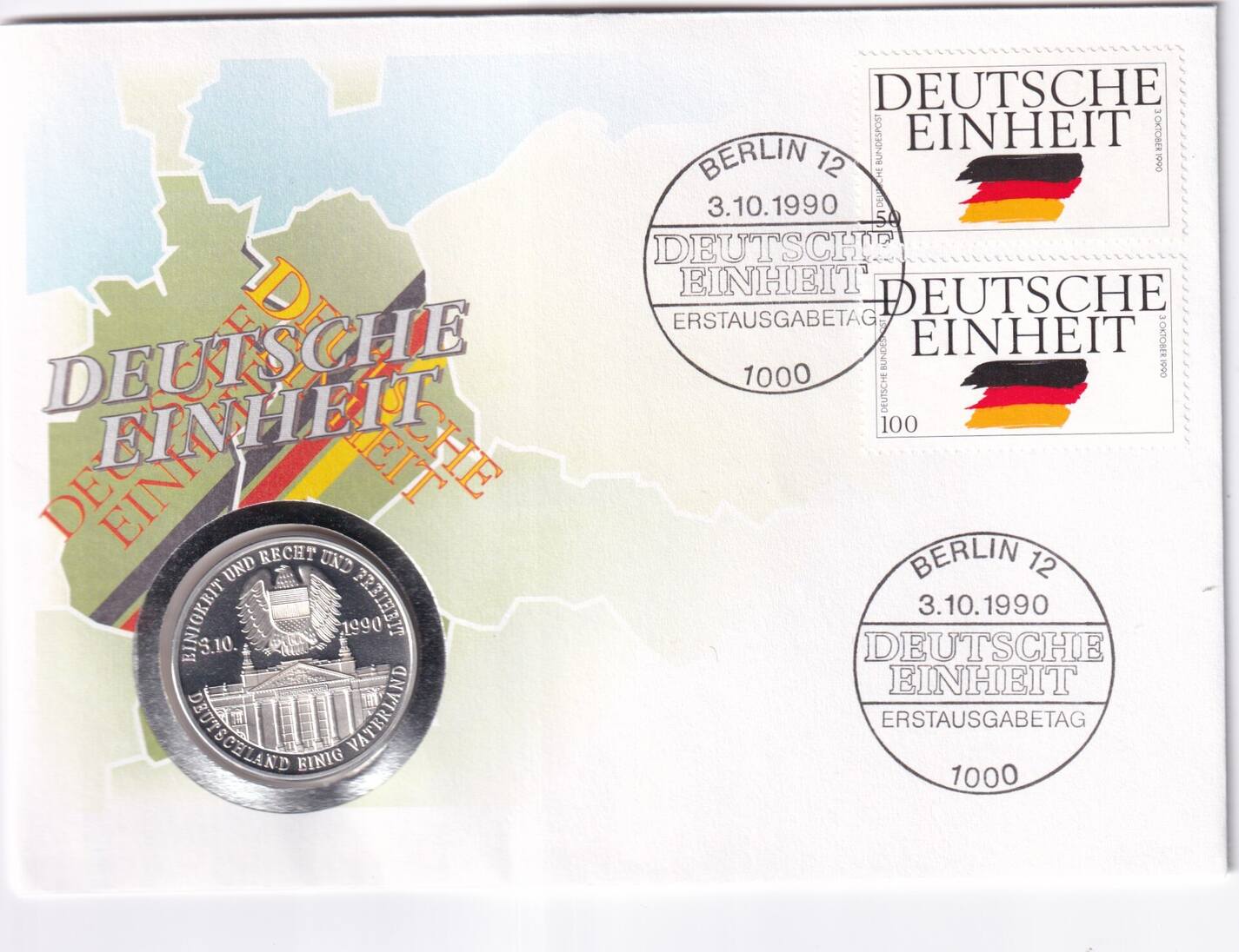 Deutschland Bundesrepublik Numisbrief Deutsche Einheit Mit