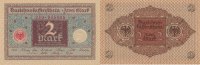 Deutsches Reich, Weimarer Republik 2 Mark Ro.65a Druck braun, Siegel rot,