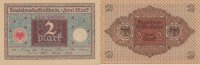 Deutsches Reich, Weimarer Republik 2 Mark Ro.65a Druck braun, Siegel rot,