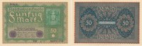 Deutsches Reich, Weimarer Republik 50 Mark Ro.62a Reihe 1,
