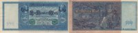 Deutsches Reich, Kaiserreich, 100 Mark Ro.44a Langer Hunderter, Siegel grün, Papier weiß,