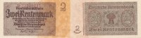 Deutsches Reich, Drittes Reich, 2 Rentenmark Ro.167b Reichsdruck KN 8 stellig, rot,