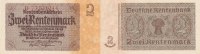 Deutsches Reich, Drittes Reich, 2 Rentenmark Ro.167b Reichsdruck KN 8 stellig, rot,
