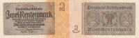 Deutsches Reich, Drittes Reich, 2 Rentenmark Ro.167b Reichsdruck KN 8 stellig, rot,