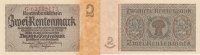 Deutsches Reich, Drittes Reich, 2 Rentenmark Ro.167b Reichsdruck KN 8 stellig, rot,