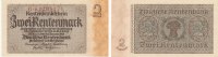 Deutsches Reich, Drittes Reich, 2 Rentenmark Ro.167b Reichsdruck KN 8 stellig, rot,