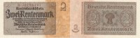 Deutsches Reich, Drittes Reich, 2 Rentenmark Ro.167b Reichsdruck KN 8 stellig, dunkelrot,