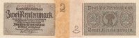 Deutsches Reich, Drittes Reich, 2 Rentenmark Ro.167b Reichsdruck KN 8 stellig, rot,