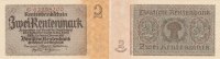 Deutsches Reich, Drittes Reich, 2 Rentenmark Ro.167b Reichsdruck KN 8 stellig, rot,