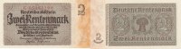 Deutsches Reich, Drittes Reich, 2 Rentenmark Ro.167b Reichsdruck KN 8 stellig, rot,