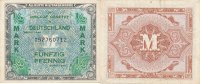 Deutschland, Alliierte Besatzung, 1/2 Mark Ro.200a US Druck, KN 9 stellig,