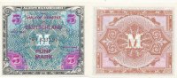 Deutschland, Alliierte Besatzung, 5 Mark Ro.202d UdSSR Druck KN 8stellig,
