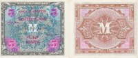 Deutschland, Alliierte Besatzung, 5 Mark Ro.202d UdSSR Druck KN 8stellig,