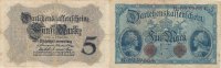 Deutsches Reich, Kaiserreich, 5 Mark Ro.48b KN 7 stellig,