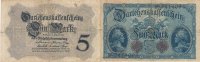 Deutsches Reich, Kaiserreich, 5 Mark Ro.48b KN 7 stellig,