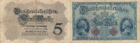 Deutsches Reich, Kaiserreich, 5 Mark Ro.48b KN 7 stellig,
