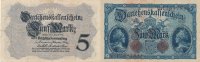 Deutsches Reich, Kaiserreich, 5 Mark Ro.48c KN 8 stellig,