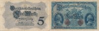Deutsches Reich, Kaiserreich, 5 Mark Ro.48c KN 8 stellig,