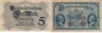 Deutsches Reich, Kaiserreich, 5 Mark Ro.48c KN 8 stellig,