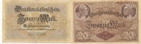 Deutsches Reich, Kaiserreich, 20 Mark Ro.49a KN 6stellig