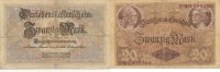Deutsches Reich, Kaiserreich, 20 Mark Ro.49b KN 7stellig
