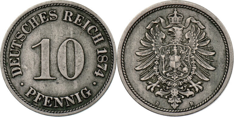 Kaiserreich Pfennig B Fast Vz Ma Shops