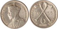 Südrhodesien 6 Pence Südrhodesien, 6 Pence, George V., 1935, ss